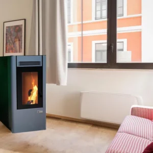 Estufa de pellets ALHAMBRA de 9,7 kW en color gris