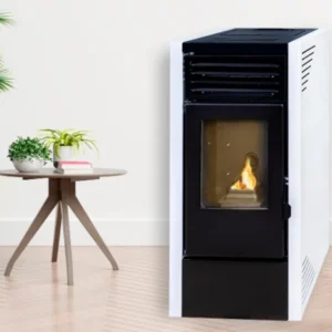 Estufa de pellets Diva de 9 kW en color blanco
