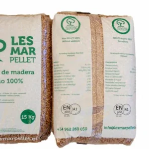 Palet de Pellet Lesmar 77 Sacos Certificado ENPLUS Pino 100% 15Kg