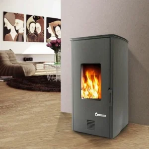 Estufa Caldera Pellet EMAFLAM ROMA 18 kW Gris Antracita