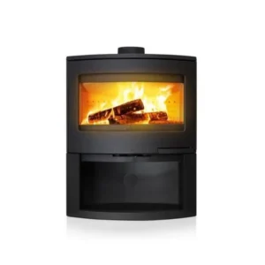 Estufa de leña INVICTA Calcias Steel 9 kW – Volumen de calefacción 200 m3